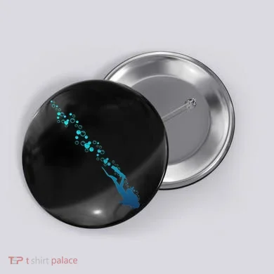 Scuba Diving Diver Button