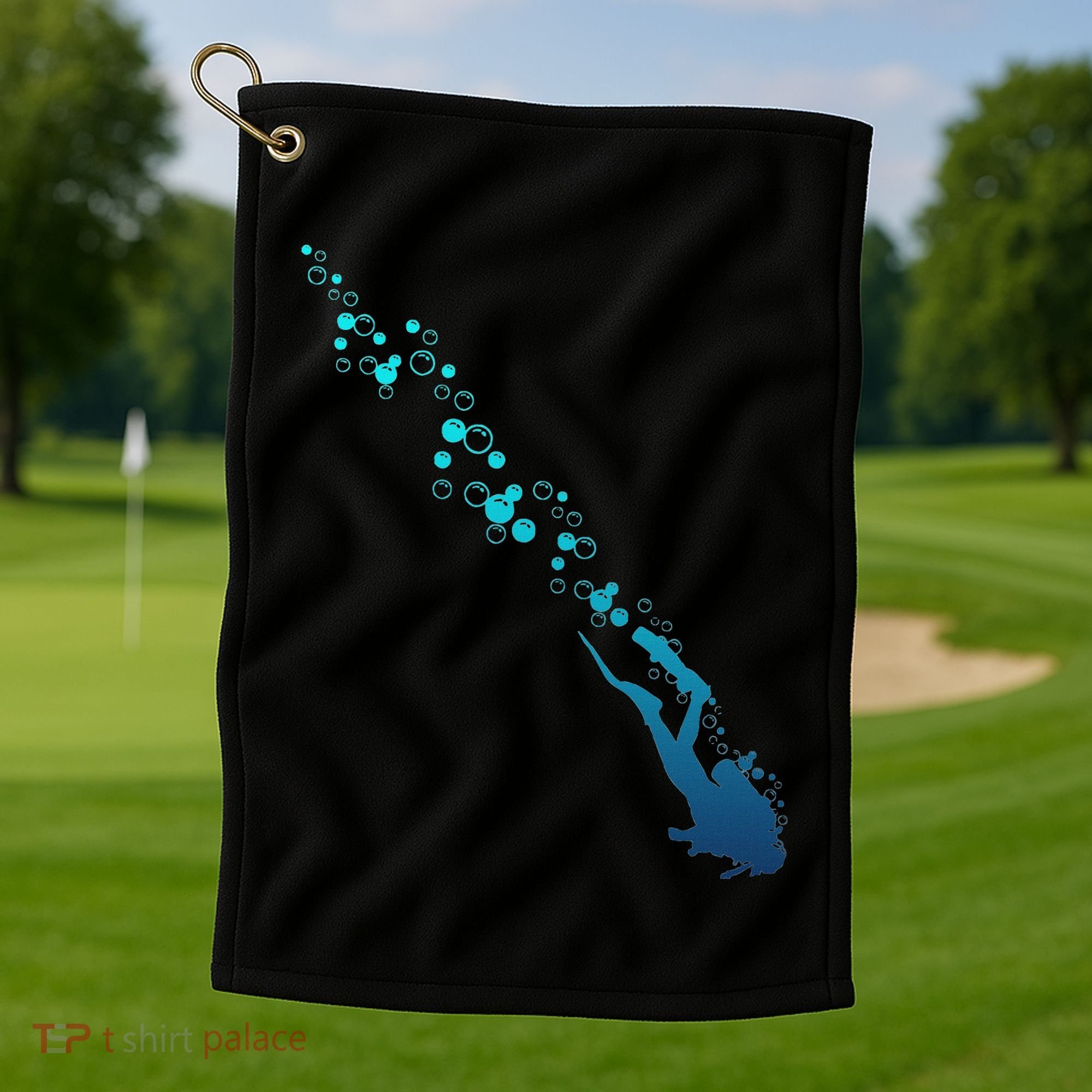 Scuba Diving Diver Golf Towel