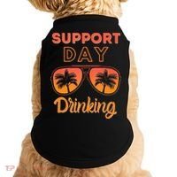 Support Day Drinking Funny Summer Beach Vacation Tank Top Doggie Tank thumb 0