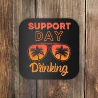 Support Day Drinking Funny Summer Beach Vacation Tank Top Coaster thumb 0