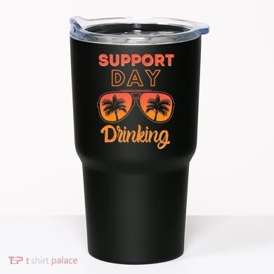 Support Day Drinking Funny Summer Beach Vacation Tank Top Tumbler