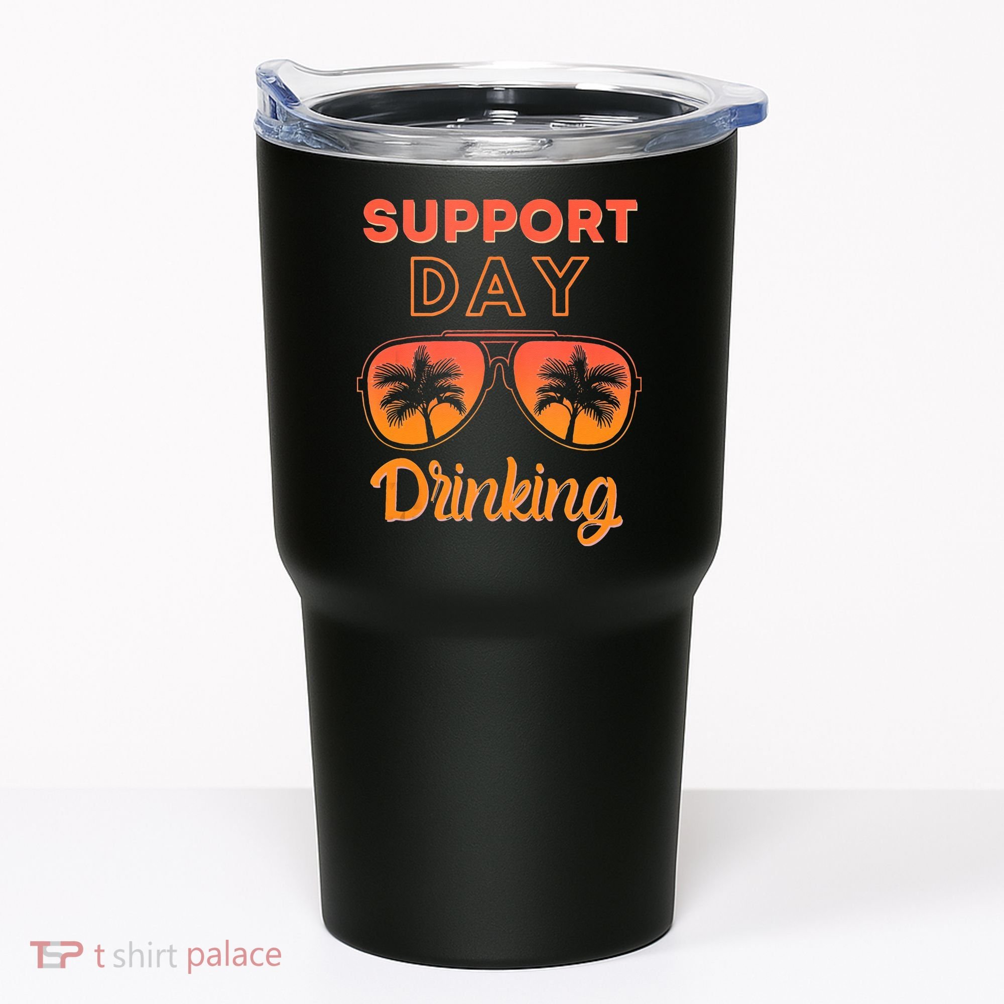 Support Day Drinking Funny Summer Beach Vacation Tank Top Tumbler