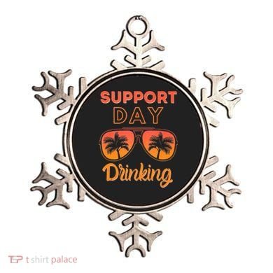 Support Day Drinking Funny Summer Beach Vacation Tank Top Ornament