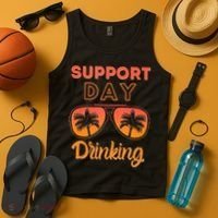 Support Day Drinking Funny Summer Beach Vacation Tank Top Tank Top thumb 4