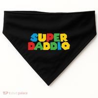 Super Daddio Dad Video Gamer Dad Fathers Day Funny Gift USA-Made Doggie Bandana thumb 0