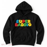 Super Daddio Dad Video Gamer Dad Fathers Day Funny Gift Hoodie thumb 0