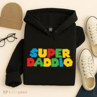 Super Daddio Dad Video Gamer Dad Fathers Day Funny Gift Hoodie thumb 4