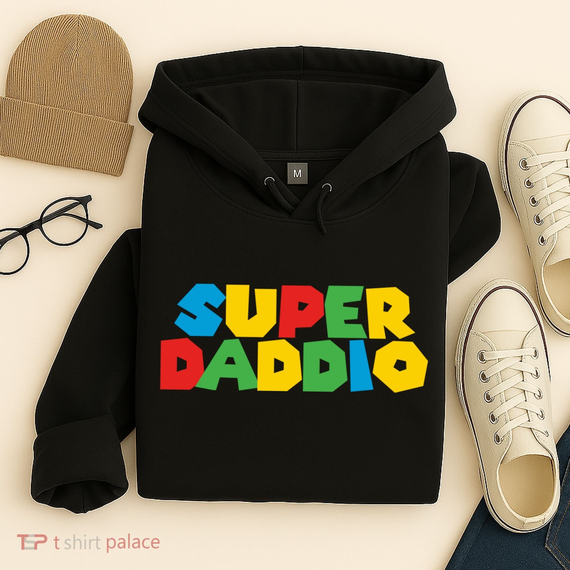 Super Daddio Dad Video Gamer Dad Fathers Day Funny Gift Hoodie