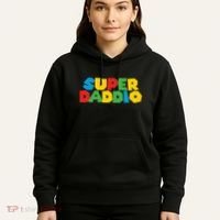 Super Daddio Dad Video Gamer Dad Fathers Day Funny Gift Hoodie thumb 5