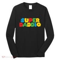 Super Daddio Dad Video Gamer Dad Fathers Day Funny Gift Long Sleeve Shirt thumb 0
