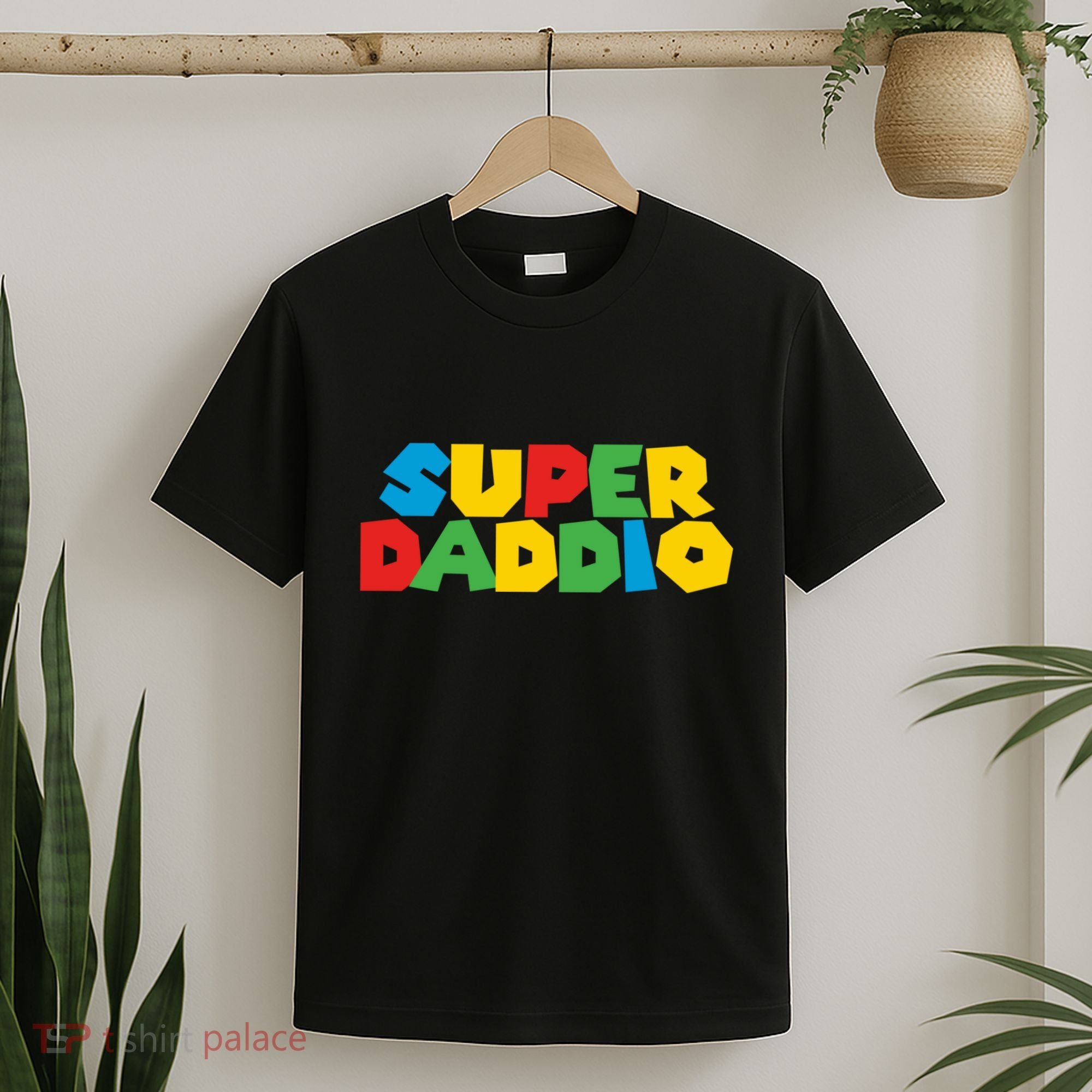Super Daddio Dad Video Gamer Dad Fathers Day Funny Gift T-Shirt