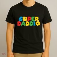 Super Daddio Dad Video Gamer Dad Fathers Day Funny Gift T-Shirt thumb 3