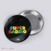 Super Daddio Dad Video Gamer Dad Fathers Day Funny Gift Button thumb 0
