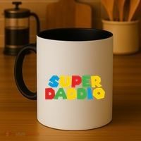 Super Daddio Dad Video Gamer Dad Fathers Day Funny Gift Coffee Mug thumb 4