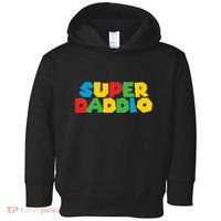 Super Daddio Dad Video Gamer Dad Fathers Day Funny Gift Toddler Hoodie thumb 0