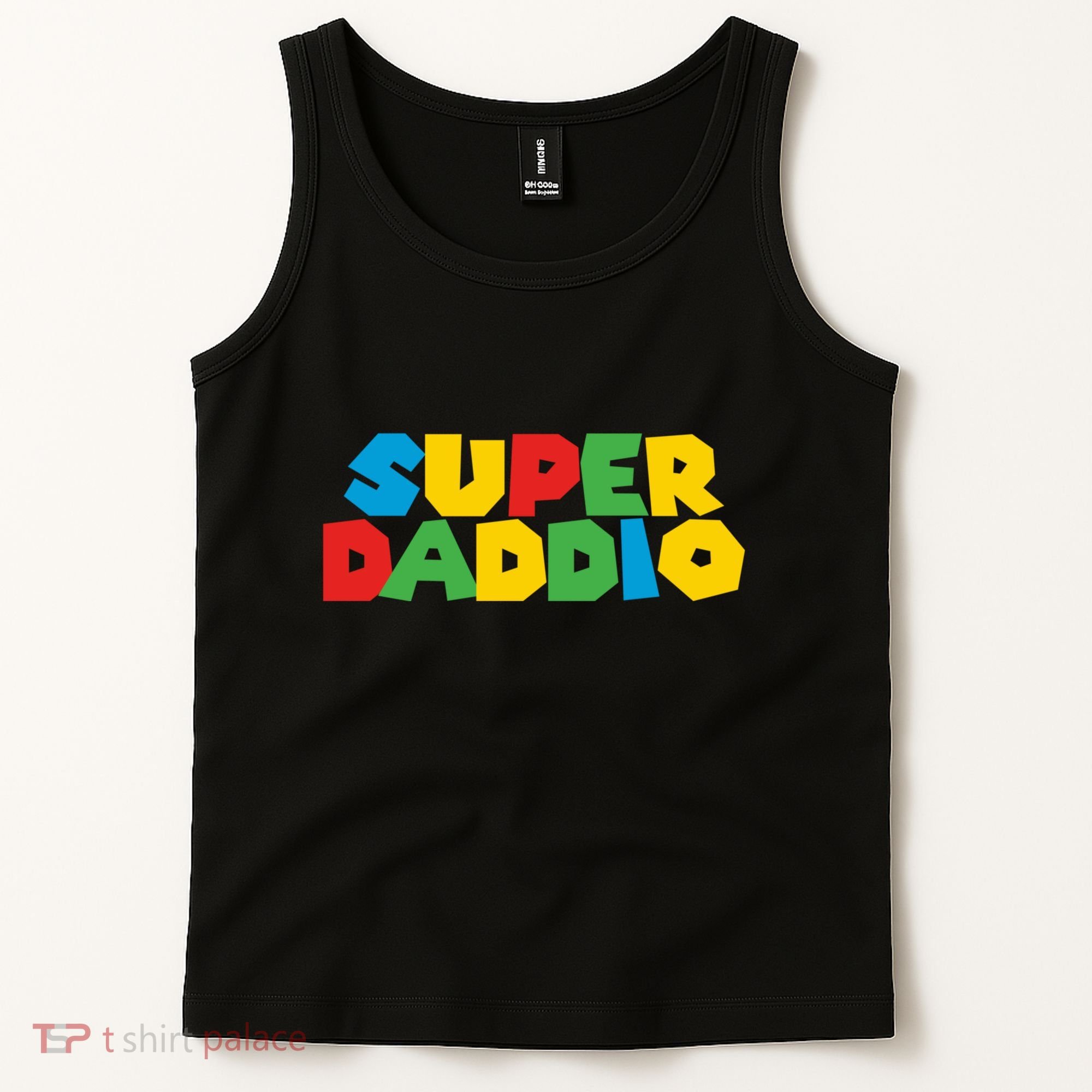 Super Daddio Dad Video Gamer Dad Fathers Day Funny Gift Tank Top