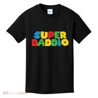 Super Daddio Dad Video Gamer Dad Fathers Day Funny Gift Kids T-Shirt thumb 0