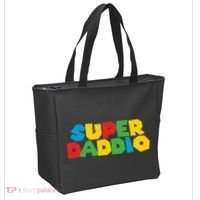 Super Daddio Dad Video Gamer Dad Fathers Day Funny Gift Tote Bag thumb 2