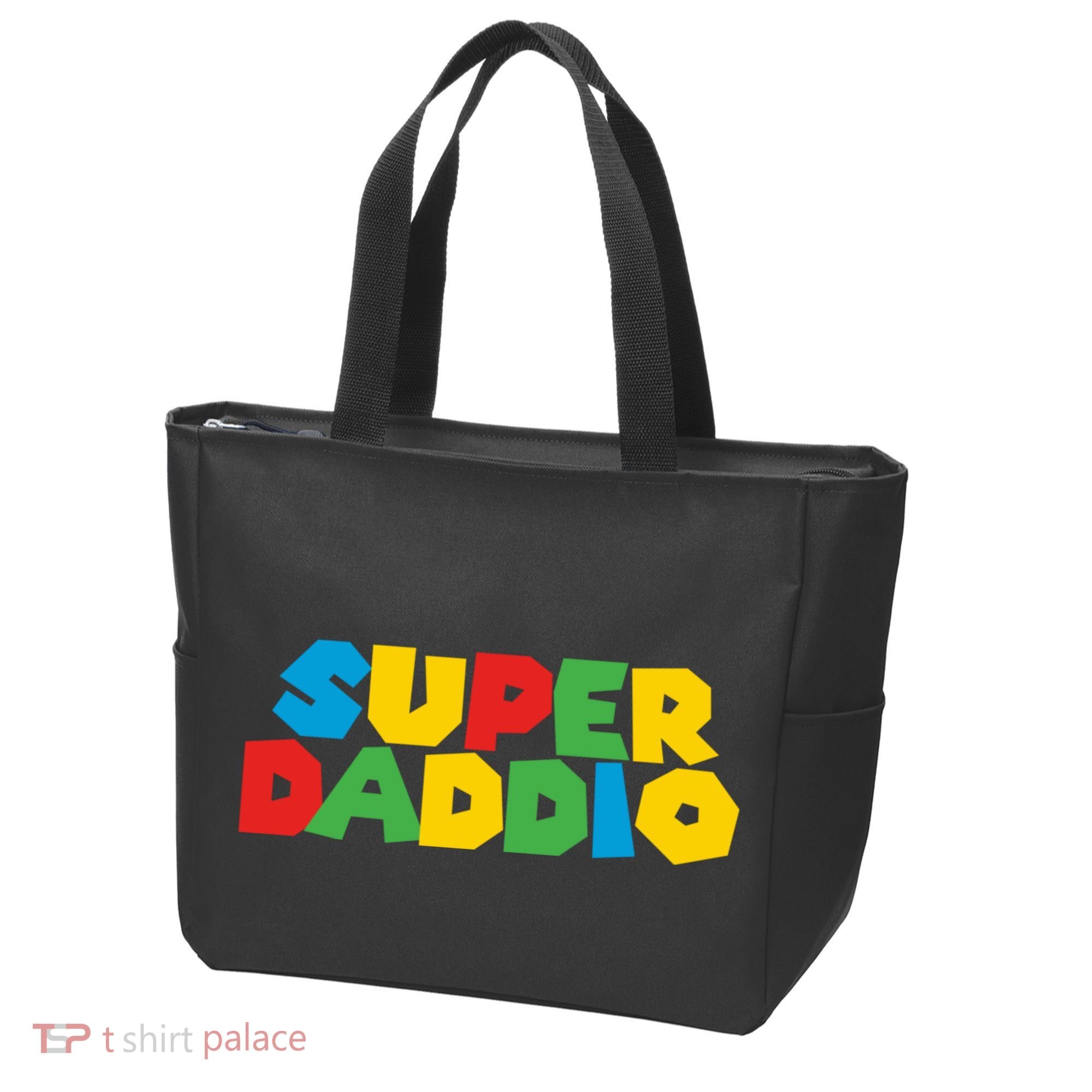 Super Daddio Dad Video Gamer Dad Fathers Day Funny Gift Tote Bag