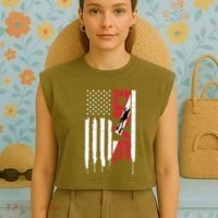 Scuba Diving Dive Garment-Dyed Women's Muscle Tee thumb 4