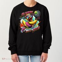 Slammin Duckin Dinks Funny Pickleball Rubber Duck Women's Sweatshirt thumb 0