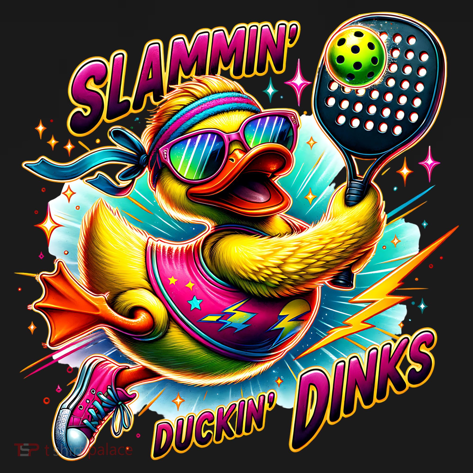 Slammin Duckin Dinks Funny Pickleball Rubber Duck Tote Bag