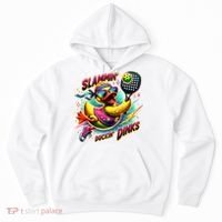 Slammin Duckin Dinks Funny Pickleball Rubber Duck Hoodie thumb 0
