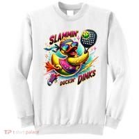 Slammin Duckin Dinks Funny Pickleball Rubber Duck Sweatshirt thumb 0