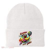Slammin Duckin Dinks Funny Pickleball Rubber Duck Beanie thumb 0