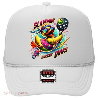 Slammin Duckin Dinks Funny Pickleball Rubber Duck Hat