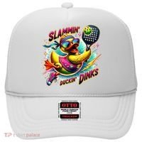 Slammin Duckin Dinks Funny Pickleball Rubber Duck Hat thumb 0