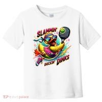 Slammin Duckin Dinks Funny Pickleball Rubber Duck Toddler T-Shirt thumb 0