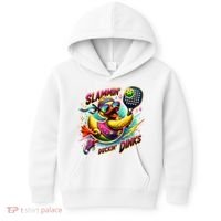 Slammin Duckin Dinks Funny Pickleball Rubber Duck Kids Hoodie thumb 0
