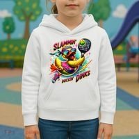 Slammin Duckin Dinks Funny Pickleball Rubber Duck Kids Hoodie thumb 3