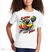 Slammin Duckin Dinks Funny Pickleball Rubber Duck Kids T-Shirt thumb 2