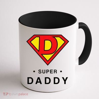 Super Daddy Dad Is My Hero Fathers Day Coffee Mug back