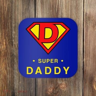 Super Daddy Dad Is My Hero Fathers Day Coaster