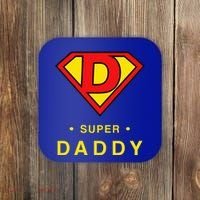 Super Daddy Dad Is My Hero Fathers Day Coaster thumb 0