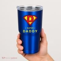 Super Daddy Dad Is My Hero Fathers Day Tumbler thumb 2