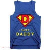 Super Daddy Dad Is My Hero Fathers Day Tank Top thumb 0