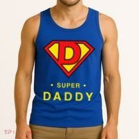 Super Daddy Dad Is My Hero Fathers Day Tank Top thumb 3