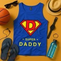 Super Daddy Dad Is My Hero Fathers Day Tank Top thumb 4