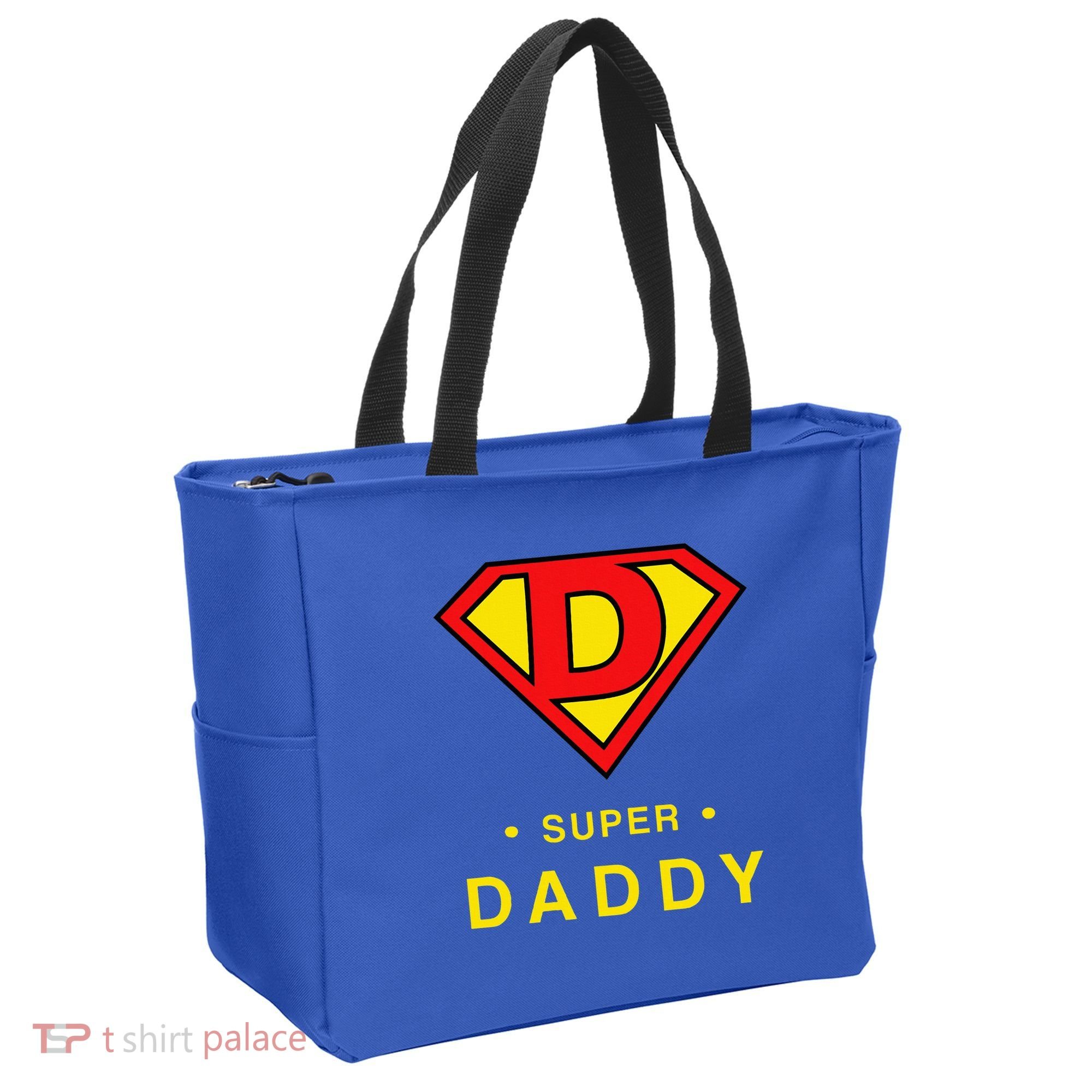 Super Daddy Dad Is My Hero Fathers Day Tote Bag
