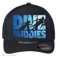 Scuba Diving Diver Dive Buddies Flexfit Unipanel Trucker Cap thumb 0