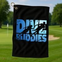 Scuba Diving Diver Dive Buddies Golf Towel thumb 1