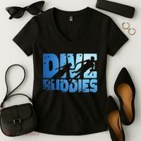 Scuba Diving Diver Dive Buddies Women's V-Neck T-Shirt thumb 2
