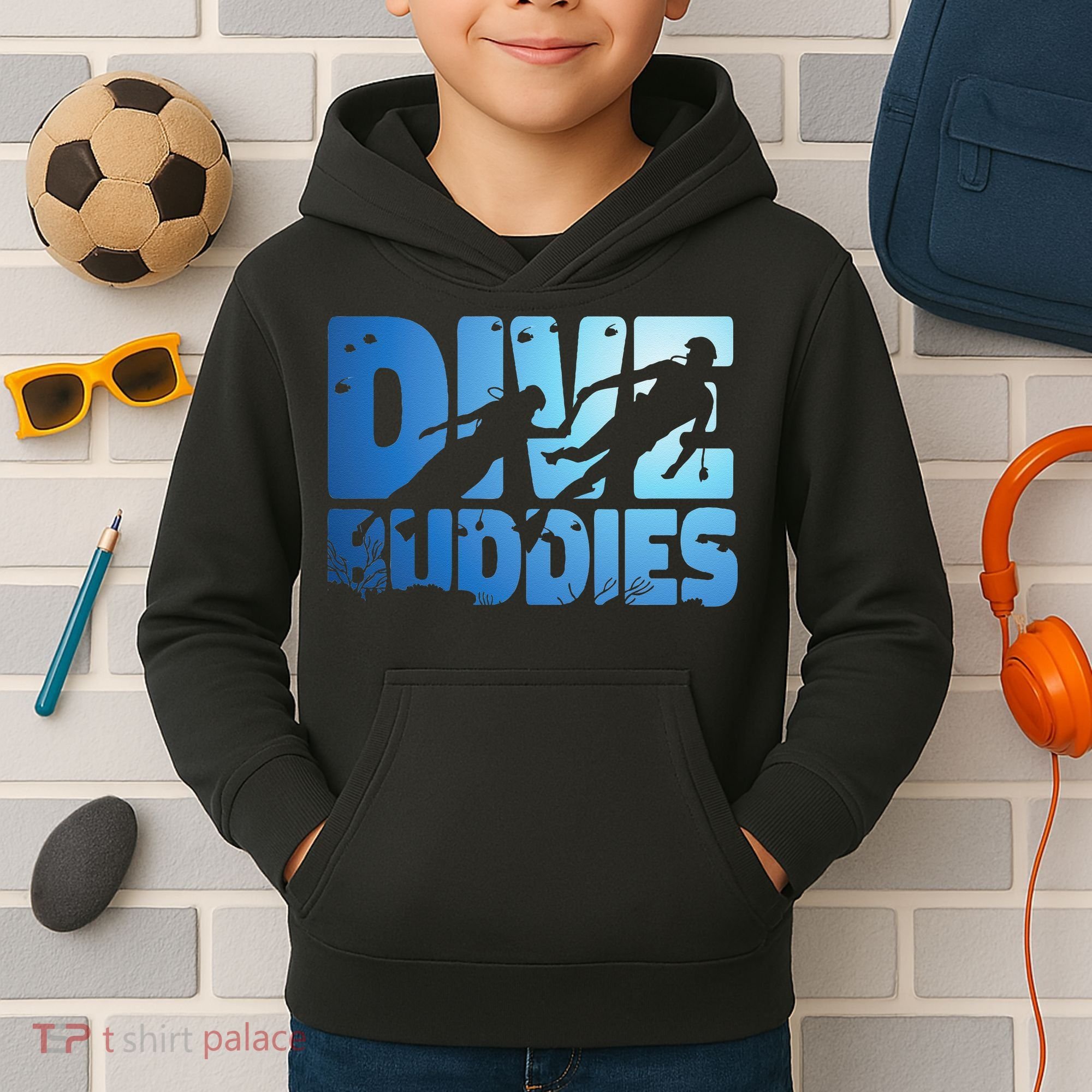 Scuba Diving Diver Dive Buddies Kids Hoodie
