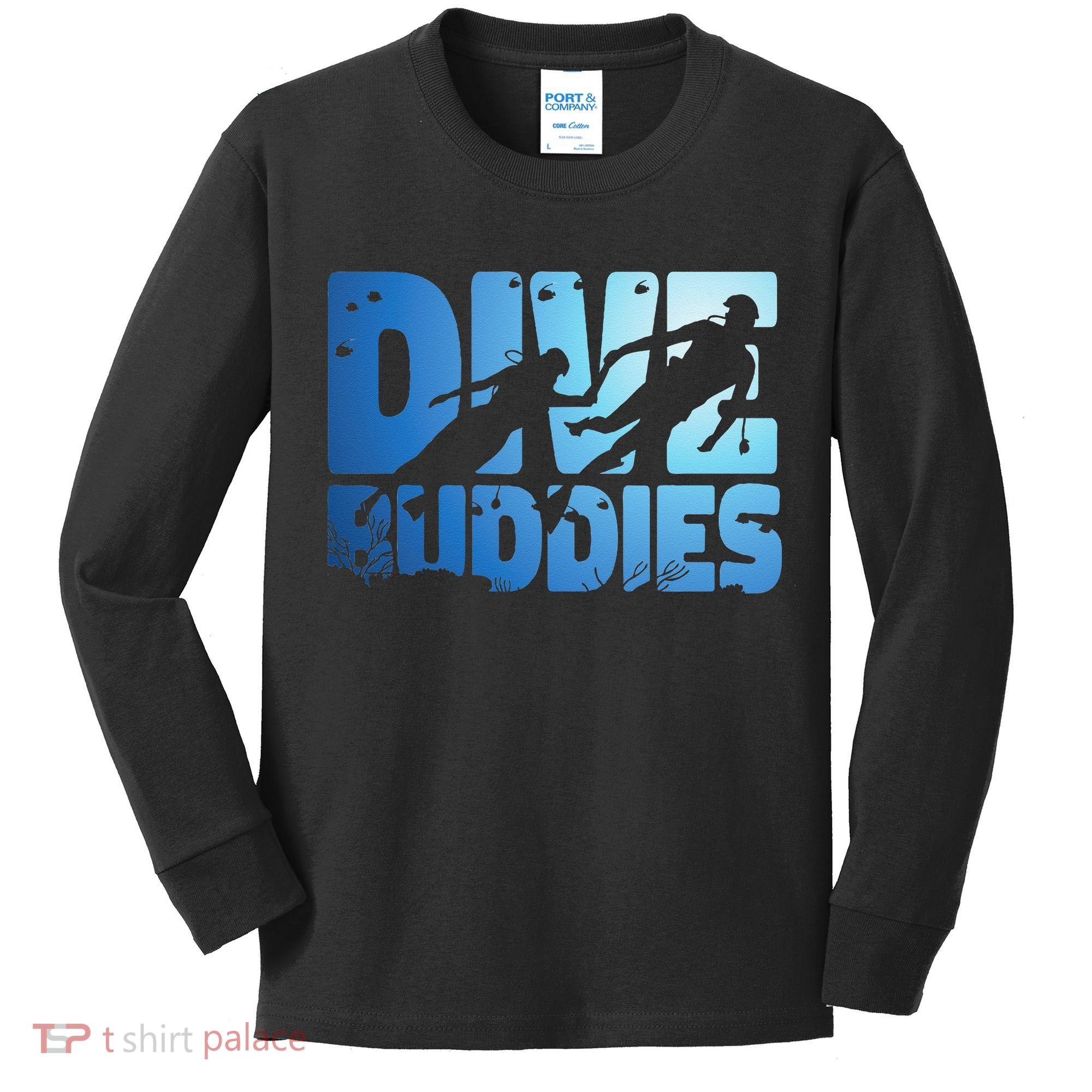 Scuba Diving Diver Dive Buddies Kids Long Sleeve Shirt