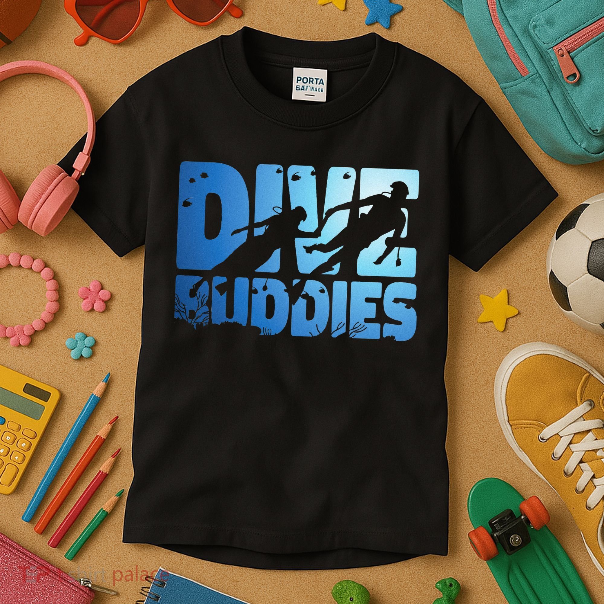 Scuba Diving Diver Dive Buddies Kids T-Shirt