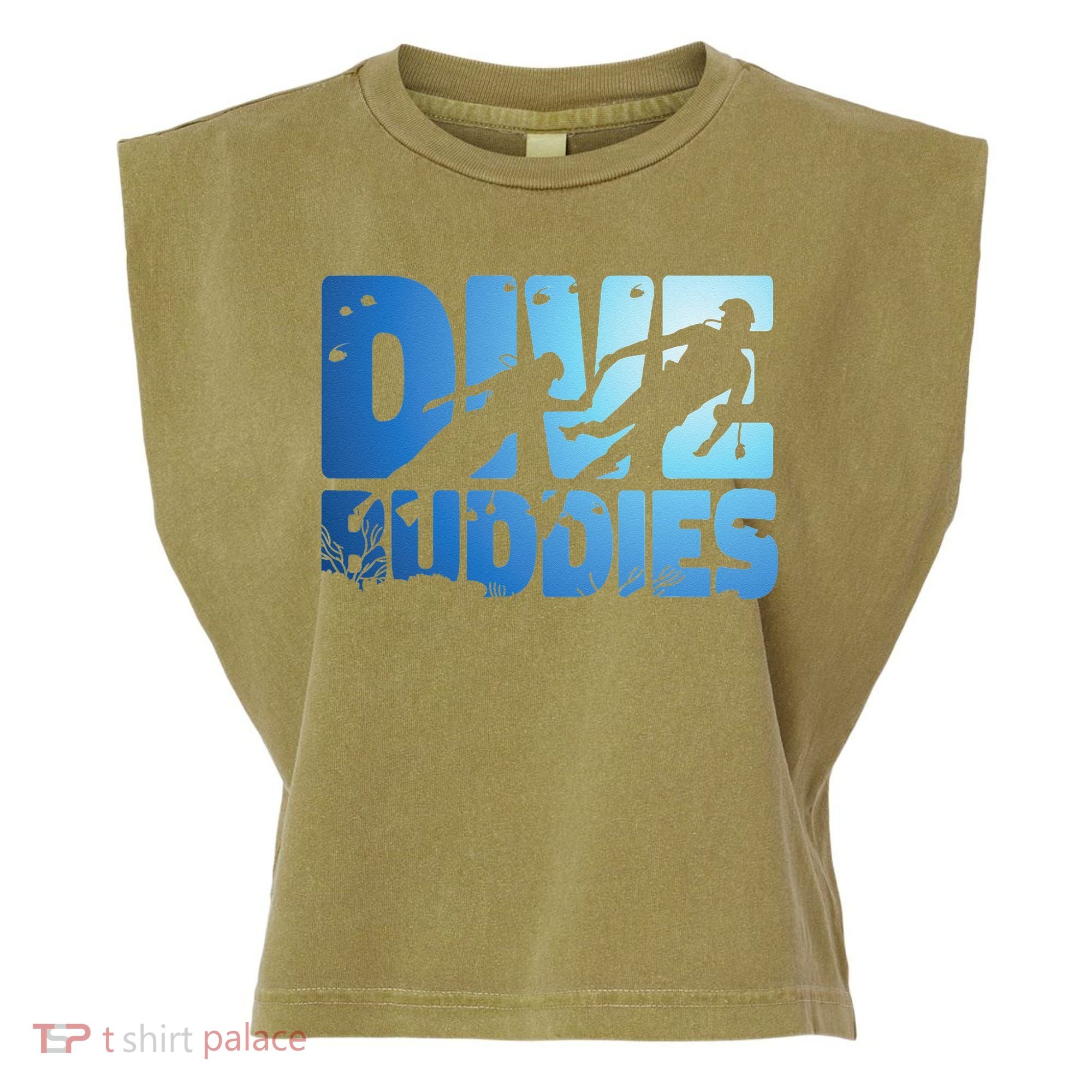 Scuba Diving Diver Dive Buddies Garment-Dyed Women's Muscle Tee